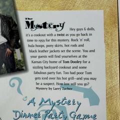 Murder Mystery A Murder on the Grill Dinner Party Game New Open Box