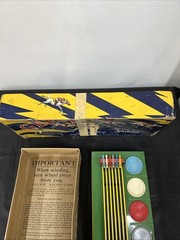 Vintage Gee-Wiz No.40 Racing Game Tin Litho Simulator Wolverine Horse Race Box