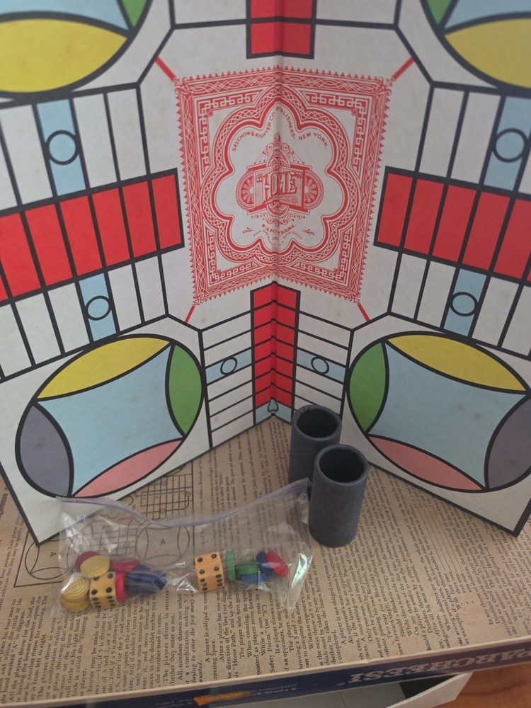 Vintage 1967 Parcheesi Popular Edition Board Game by Selchow & Righter Co