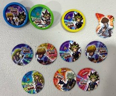 Yu-Gi-Oh Chokas/ Tazos / Pogs. Sabritas. Lot Of 11. Shiny