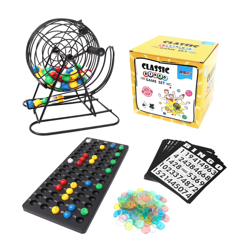 Deluxe Bingo Game Set w/Metal Bingo Cage Perfect for the Whole Family FriendsANY