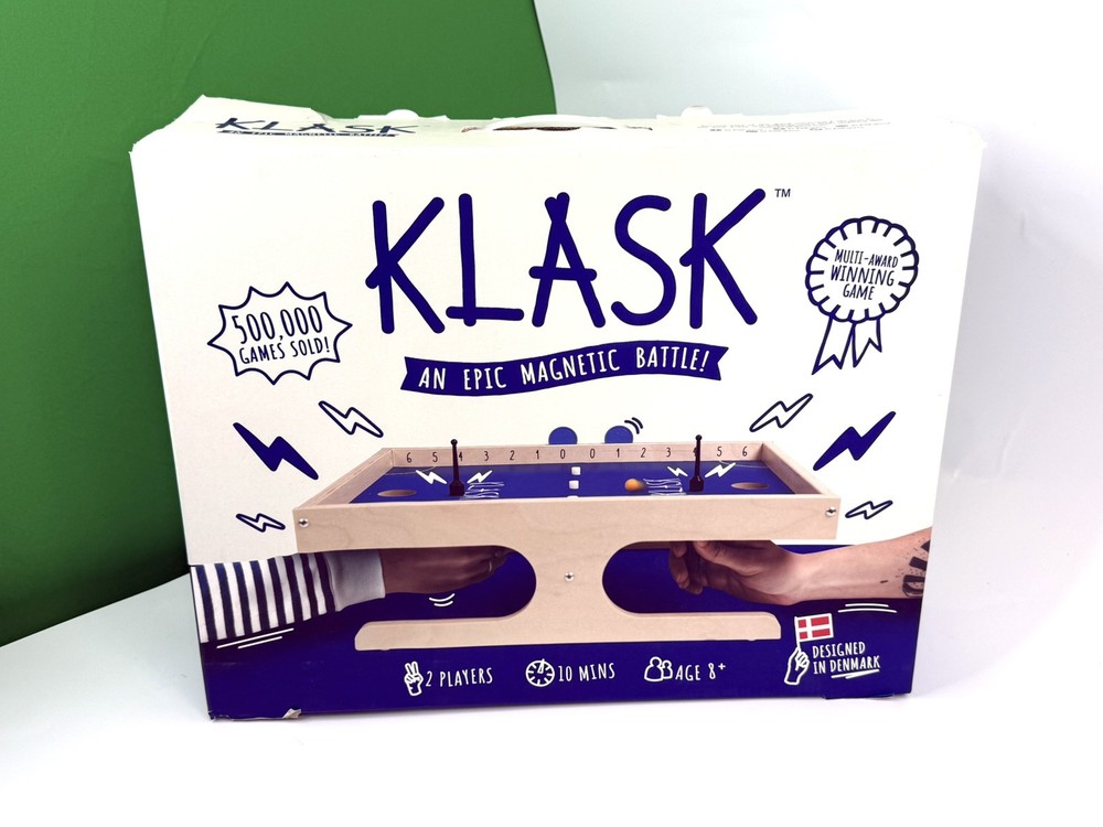 Klask Epic Magnetic Battle Game COMPLETE 2 Players 10 Min Ages 8+ Denmark