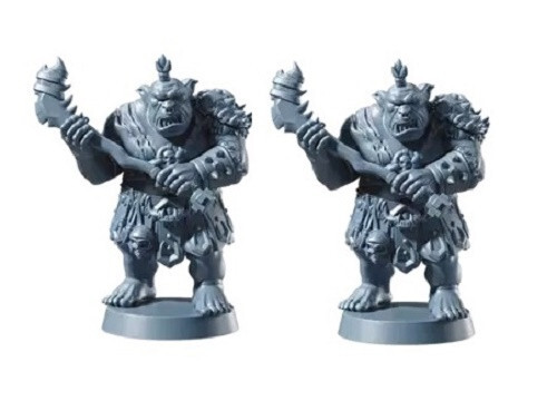 Heroquest Against The Ogre Horde Ogre Mercenart 28mm Minis & Card