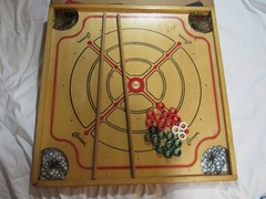 Vintage 1970 Carrom Game Board Model No. 108 Original Box Incomplete AS IS