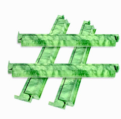 Mahjong Green Agate Rack & Pusher, hinged, Set of 4