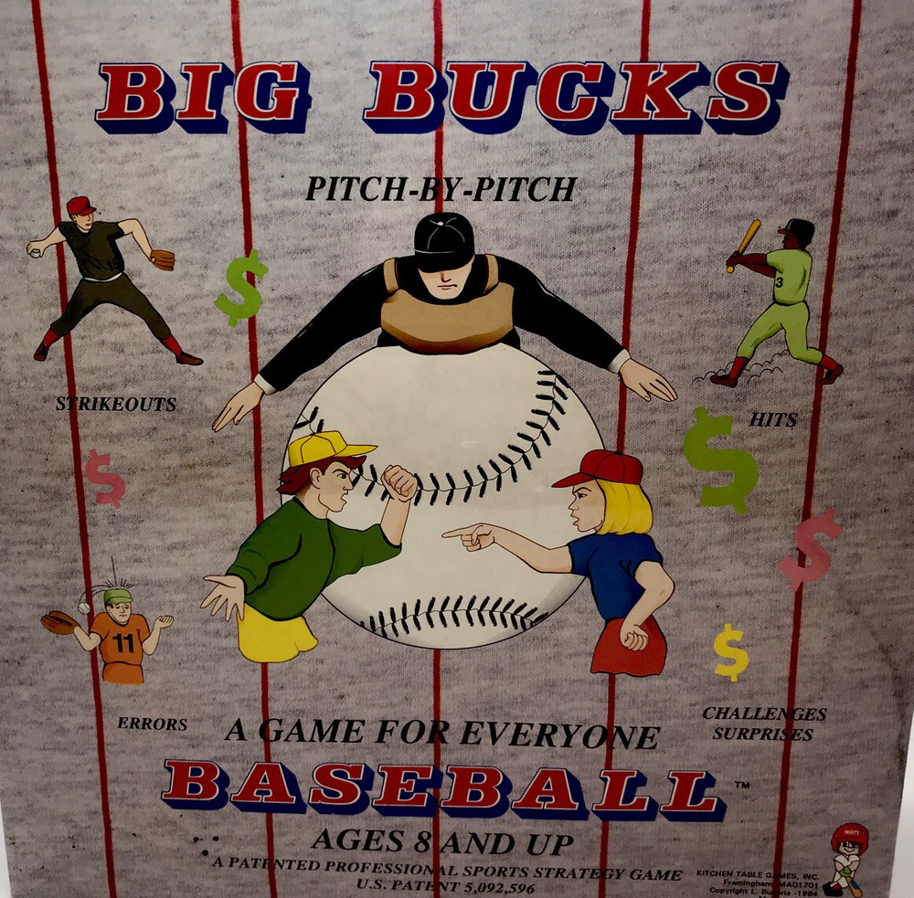 New Board Game: Big Bucks Baseball Vintage Pitch By Pitch Errors Hits Strikeouts