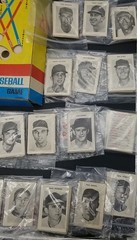 1969 MLB Official Baseball Game B&W Photo Baseball Cards Aaron Mays Rose Jackson