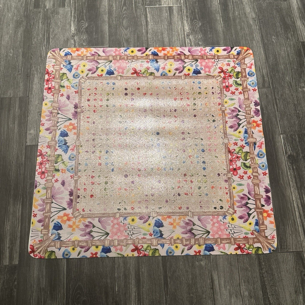 Floral mahjong mat