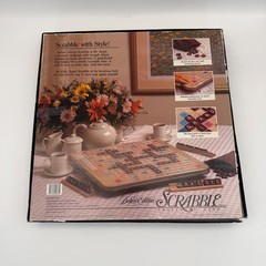 Vintage 1989 Scrabble Deluxe Edition Board Game Rotating Turntable 100% Complete