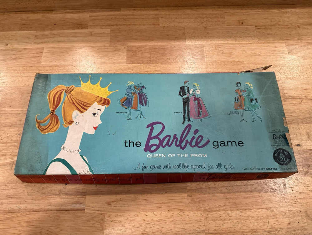 Mattel The Barbie Game Queen of the Prom Vintage Complete Board Game Ages 8-11