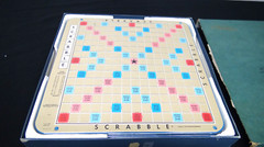 Vintage Scrabble Deluxe Edition 1977 Rotating Turntable Board Game.