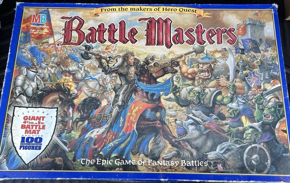 INCOMPLETE Vintage BATTLE MASTERS Board Game Milton Bradley MB 1992 Fantasy Epic
