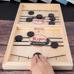 Fast Sling Puck Game Wooden Hockey Table Game Foosball Winner Board Game, Gift.