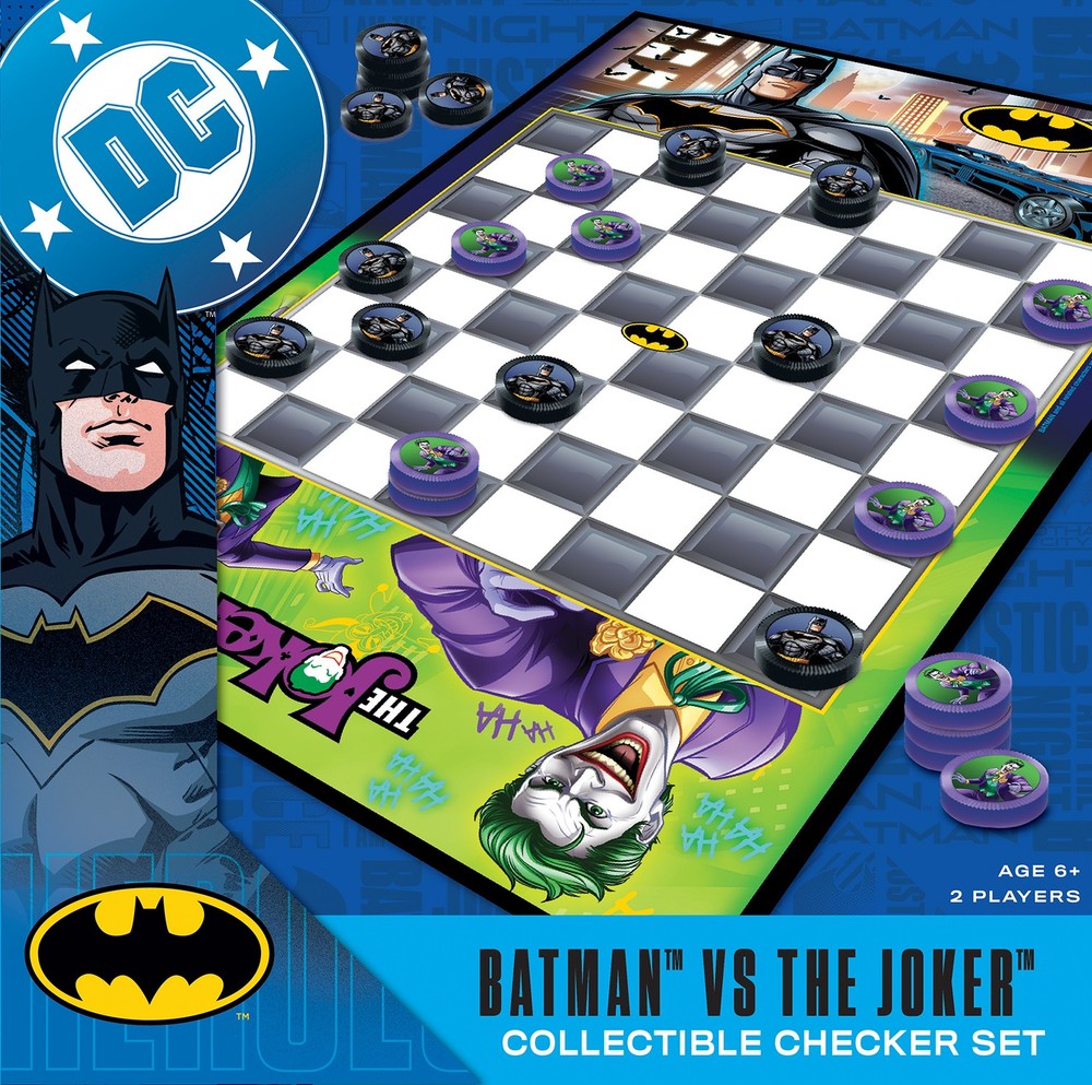 MasterPieces – Batman vs Joker – Officially Licensed Checkers Board Game