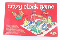 Vtg 1964 Ideal CRAZY CLOCK Game 100% Working & Working W/ Box