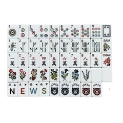 American Mahjong Game Set 160 pcs Layered Mah Jong Tiles Dark Blue Watermelon sz