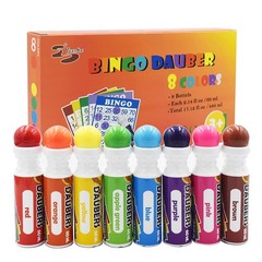 Yuanhe Bingo Daubers Dot Markers Mixed Color Set of 8 Pack Bingo Markers