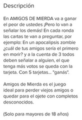 JUEGO ” AMIGOS DE MIERD@” PARTY PREVIAS ARGENTINA CARDS GAME + 18 Años