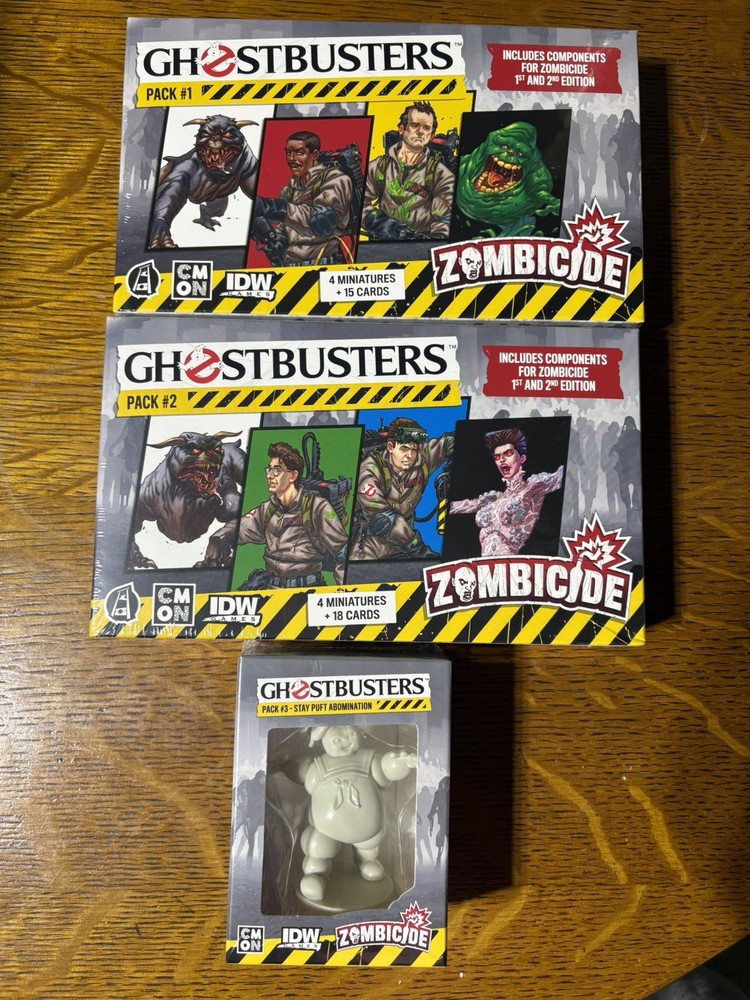 Zombicide Ghostbusters Bundle Pack #1, #2 & #3 CMON NEW & SEALED