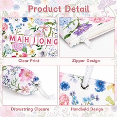 3 Pcs Empty Mahjong Bag Set for Tiles and Racks American Mahjong Case Travel …