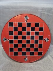 Vintage Ohio Art Chinese Checkers 2 In 1 Metal Game Round Tin Glass Marbles