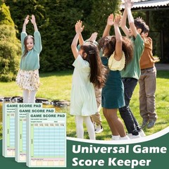 30/90/180 Sheets Double-Sided Game Score Pads – 6×9 Inch Score Tracker for Famil
