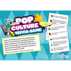Pop Culture Trivia Game Black White Red Family Fun for Ages 12 and Up