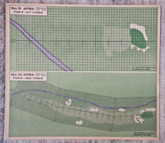 1962 APBA Golf Orig 18 Holes, Shot Board, Player Cards, 3of4 Metal Ball Markers!