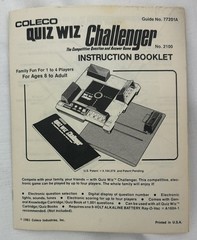 1981 Quiz Wiz Challenger by Coleco Complete/Working Very Good Cond FREE SHIPPING
