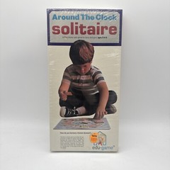 1970s AROUND the CLOCK SOLITAIRE Old Stock Board Game Edu-Game FACTORY SEALED
