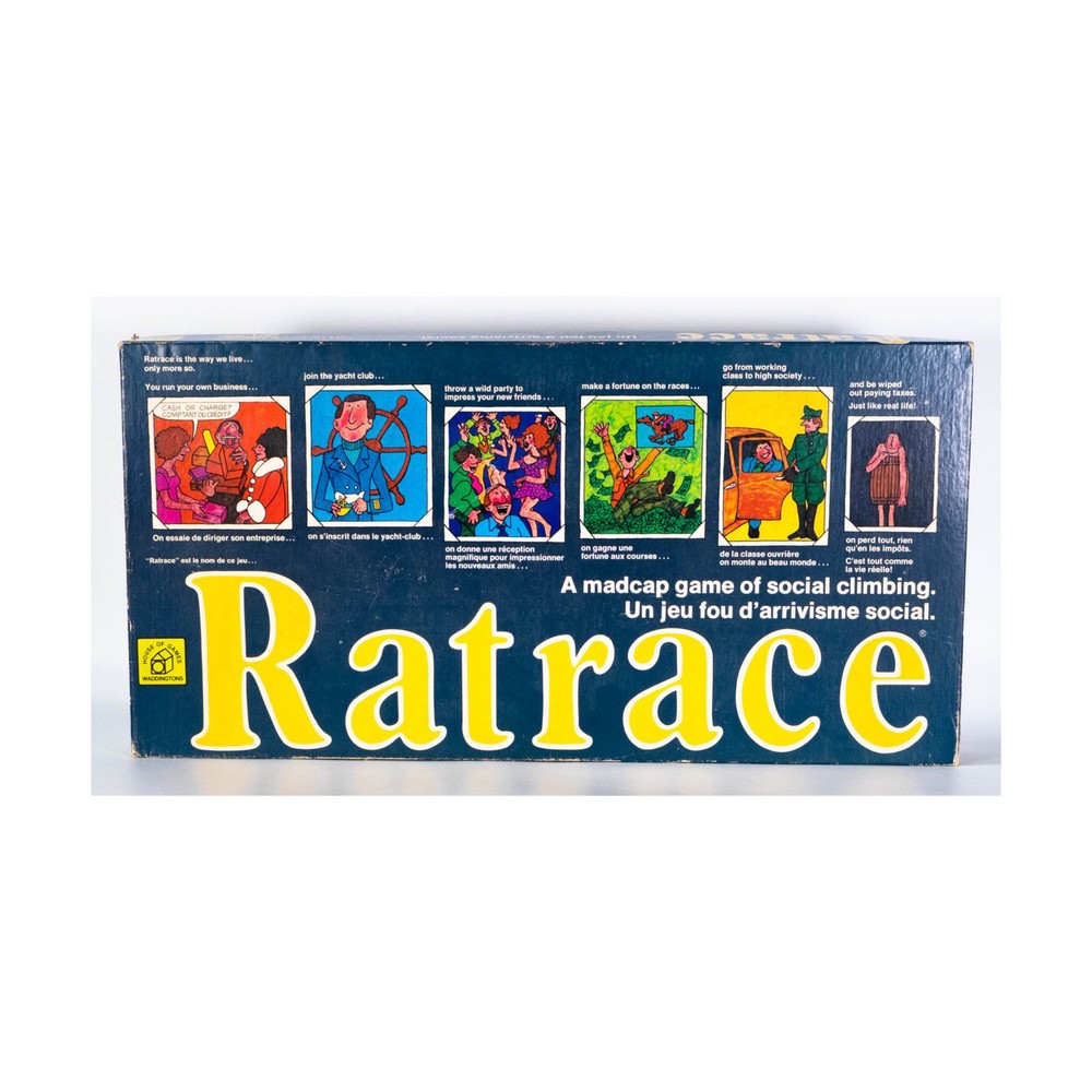 Waddingtons Board Game Ratrace (Bilingual 1970 Ed) Box Fair/EX