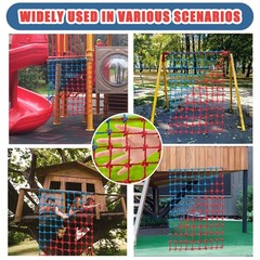 Climbing Cargo Net Heavy Duty Polyester 6ft x 9ft Kids Outdoor JumpTrzz Large