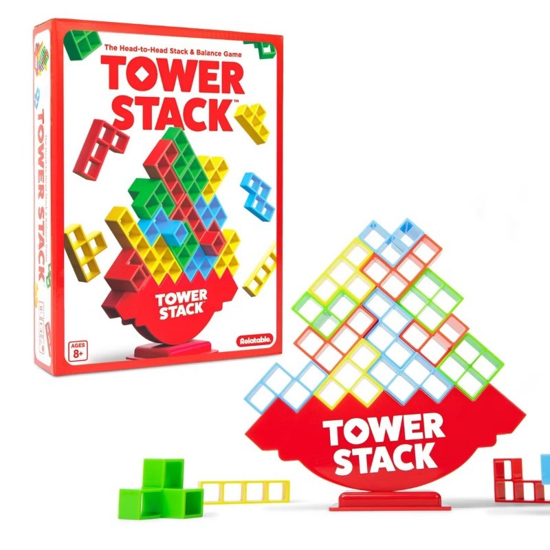 Tower Stack Game: Classic Creative Thinking Play for 2+ Players