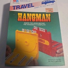 Vintage 1987 Milton Bradley TRAVEL HANGMAN Board Game Model 4812 Complete