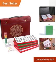 Luxury X-Large Chinese Mahjong Set – 146 Melamine Tiles with Travel Case