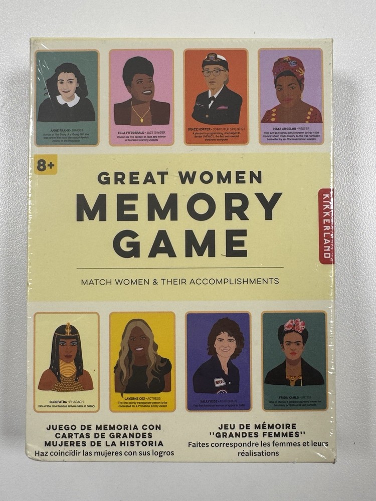New Kikkerland “Great Women” Memory Game 40 Cards 2-4 Players Ages 8+ Sealed