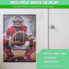 GoSports Pitch N’ Stick Kids Baseball Pitching Game – Choose Between Wall Pos…