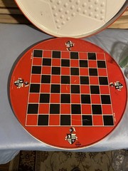 Vintage Ohio Art Chinese Checkers 2 in 1 Game Tin Metal Marbles – Japan READ
