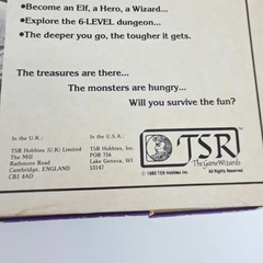 Dungeon! Vintage 1981 TSR Fantasy Boardgame Dungeons & Dragons Era Incomplete