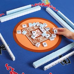 GUSTARIA American Mahjong Tiles 4 inches x 8 x 3 inches, Light Blue