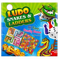Ludo & Snakes and Ladders Family Board Game Set Kids Adults Indoor Fun plastic