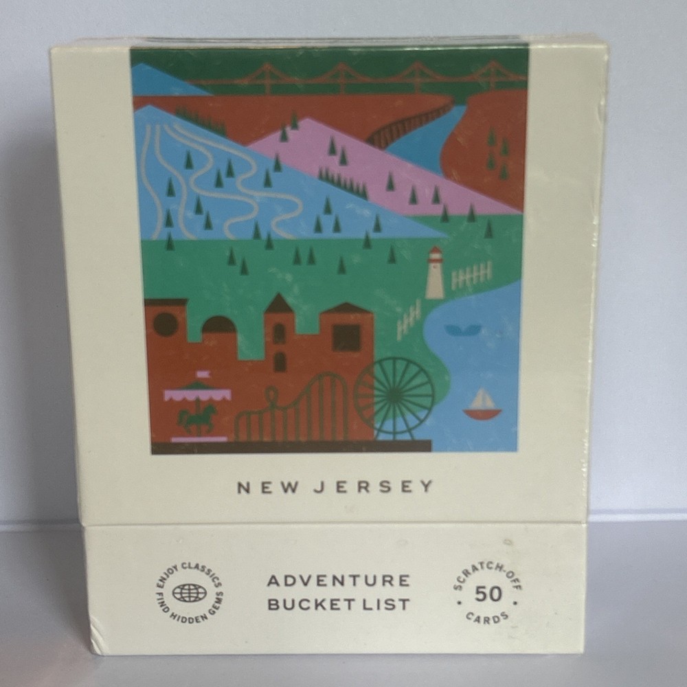 NJ Adventure Bucket List 50 Scratch Off Cards Box New Jersey New