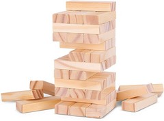 WE Games Mini Wood Block Party Game That Tumbles Down When You Play, 5.5 in.
