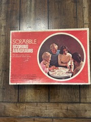 Vintage 1975 Scrabble Scoring Anagrams Game 179/180 Wood Tiles Nearly Complete