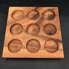 Handmade Wooden Tic Tac Toe Game Wood X O & 5.5 inch Board