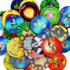 56 Pcs 3D Flip Pokemon Mega Evolution Tazos Complete Set
