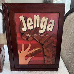Vintage Collection Jenga Wood Book Box Game Hasbro Parker Bros Game Night