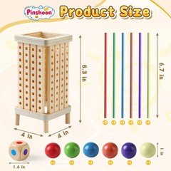 Montessori Game Wooden Board Game, Multiplayer for 4-8, Math Educational, Fin…