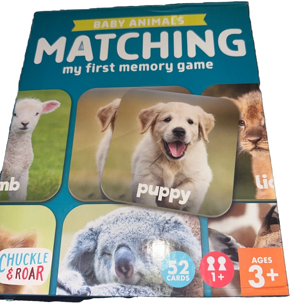 Matching Game Baby Animals – Board Game for Kids 3 and up – Concentration