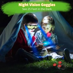 Night Vision Goggles Spy Kit, 4 Pcs Spy Gear Toys Set, Cool Night Mission Gog…